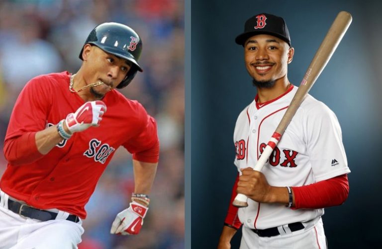 Mookie Betts in action, showcasing his skills on the field