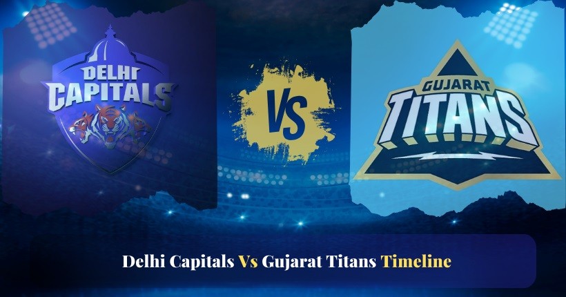 delhi capitals vs gujarat titans timeline