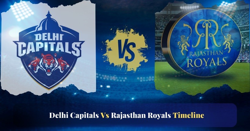 delhi capitals vs rajasthan royals timeline