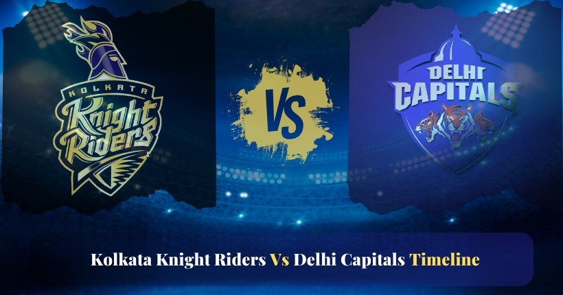 kolkata knight riders vs delhi capitals timeline