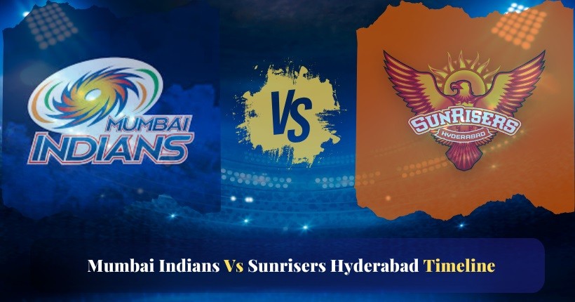 mumbai indians vs sunrisers hyderabad timeline