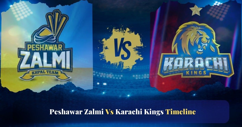 peshawar zalmi vs karachi kings timeline