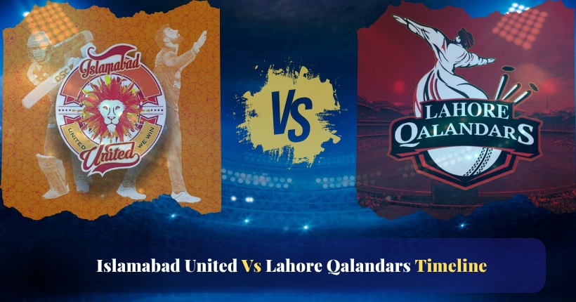 islamabad united vs lahore qalandars timeline
