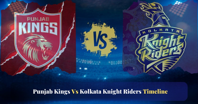 punjab kings vs kolkata knight riders timeline